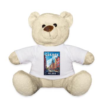 Explore Stunning Gdansk City in Poland - Teddy Bear - white - Front
