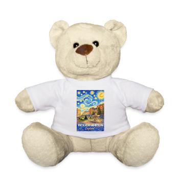Wolverhampton England Starry Night - Teddy Bear - white - Front