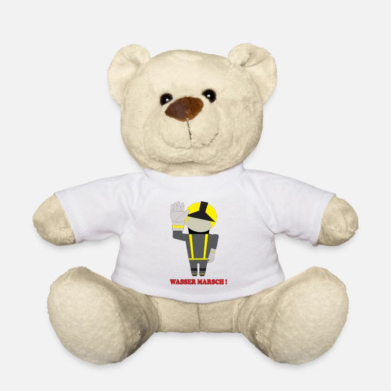 Wasser Marsch Feuerwehrheld - Teddy - Weiß