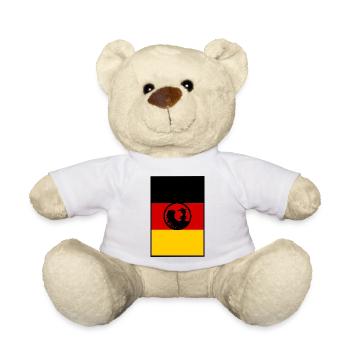 Flaggenkunst: Adler über Deutschland - Teddy - Weiß - Vorne