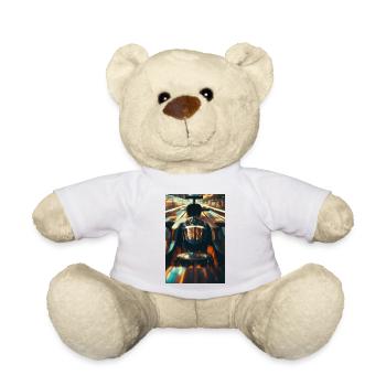 Neon Apex Racer Helmet in Motion - Teddy Bear - white - Front