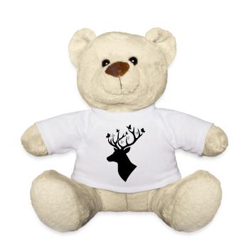 Hirsch Schmetterling Natur Logo - Teddy - Weiß - Vorne