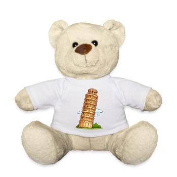 Pisa Turm Cartoon - Teddy - Weiß - Vorne