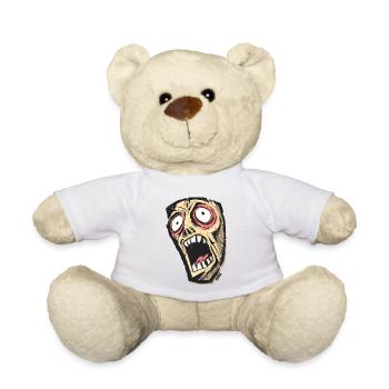 Psychedelic Screaming Skull - Teddy Bear - white - Front