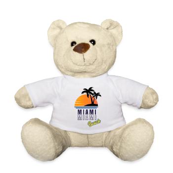Miami Sunset Beach - Teddy Bear - white - Front