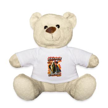 Logo de pêche - Nounours - blanc - Devant