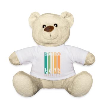 Retro Bars and Silhouettes Nostalgia - Teddy Bear - white - Front