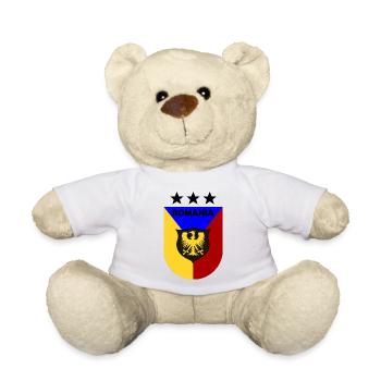 Romania Wappen Dreifarbig Schild - Teddy - Weiß - Vorne
