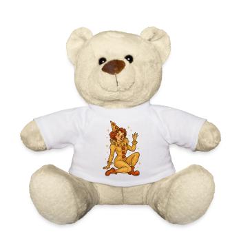 Warmtöniger Vintage-Zirkusclown - Teddy - Weiß - Vorne