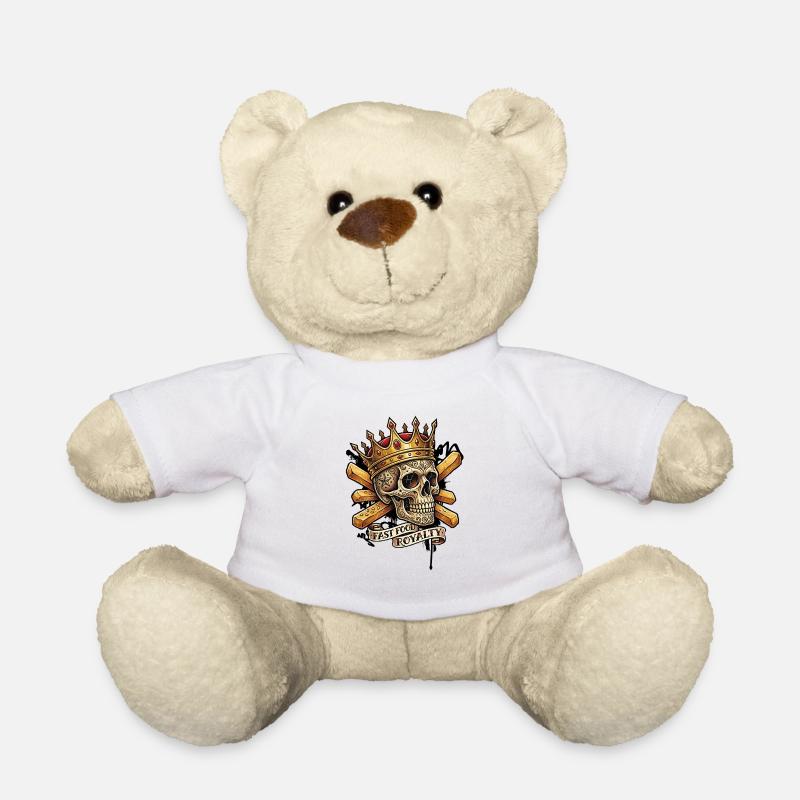Skull/Skulled Crowned Fast-Food Royal - Teddy - Weiß