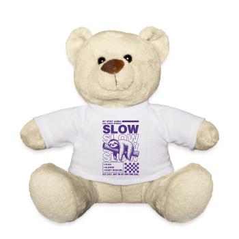 Esprit paresseux lent Conception animale - Nounours - blanc - Devant