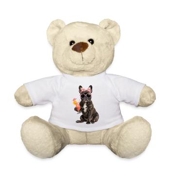 French Bulldog Summer Cocktail - Teddy Bear - white - Front