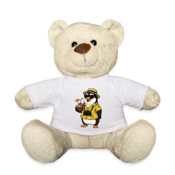 Hawaiianischer Pinguin mit Kamera - Teddy - Weiß - Vorne