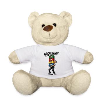 Partyzeit mit Bier und Freunden - Teddy - Weiß - Vorne
