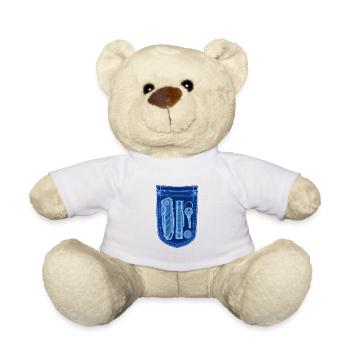 X-ray Tool Shield Motif - Teddy Bear - white - Front