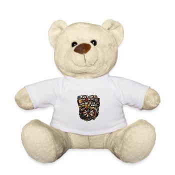 Nur 9 Darts Rest Bleibt - Teddy - Weiß - Vorne