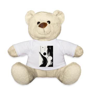Schwarz-Weiß-Abstraktionsorbits - Teddy - Weiß - Vorne