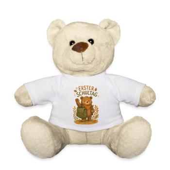 Erster Schultag Bär - Teddy - Weiß - Vorne