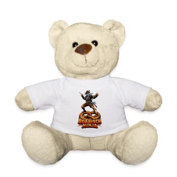 Boarisch Ninja – Retro Bayern Samurai Vintage Shir - Teddy - Weiß - Vorne