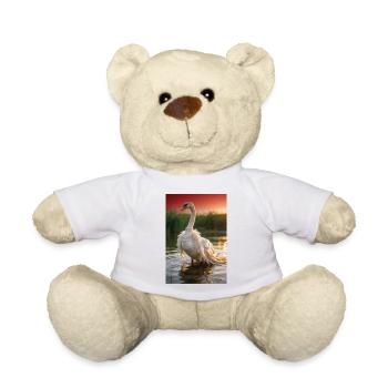 Pearl Swan in Sunset - Teddy Bear - white - Front
