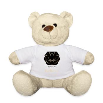 VERTRAUEN & GLAUBEN – Frieden ist deine Kraft - Teddy - Weiß - Vorne