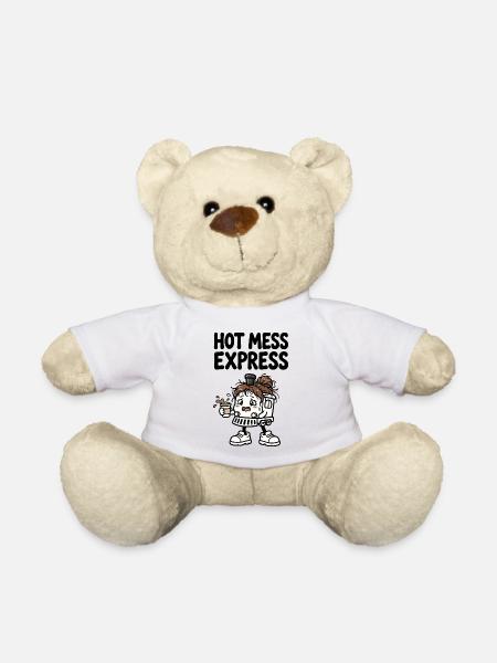 Hot Mess Express Kaffee-Lokomotive - Teddy - Weiß