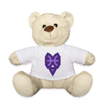 Zodiac Tribal Pisces and Water - Teddy Bear - white - Front