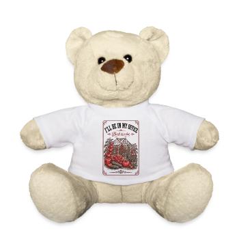 Ill Be In My Office Organic Gardening - Teddy Bear - white - Front