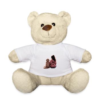 Fille avec Goldie - Nounours - blanc - Devant