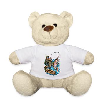 Forellenangeln Comic-Abenteuer - Teddy - Weiß - Vorne