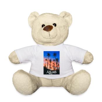 Palm Tree Evening at Sunset - Teddy Bear - white - Front