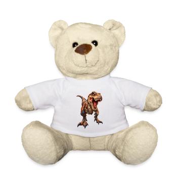 Tyrannosaurus à faible poly - Nounours - blanc - Devant