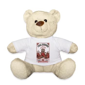 Feral Gardener Chaos Grows Well Gardening - Teddy Bear - white - Front