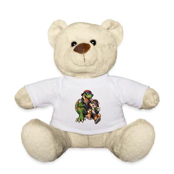 Dino & Chat : Duo lunettes de soleil - Nounours - blanc - Devant