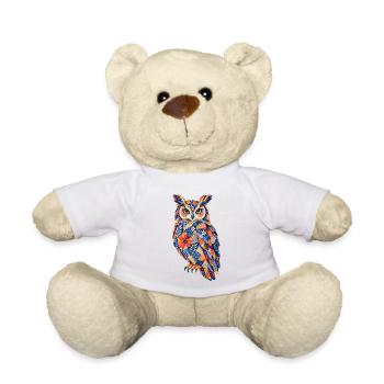 PatchworkEule Farbenpracht - Teddy - Weiß - Vorne