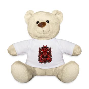 Crimson Taurus Constellation Emblem - Teddy Bear - white - Front