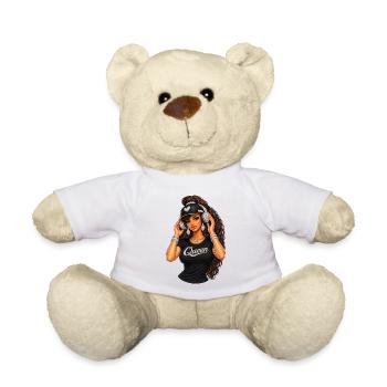 Queen Hip-Hop Glam Illustration - Teddy Bear - white - Front