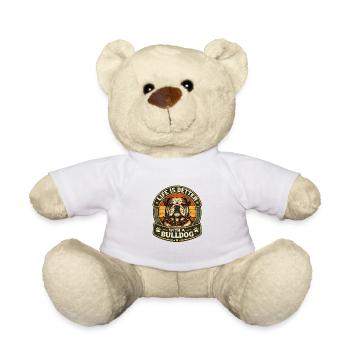 Bulldogge – Stolz und Mächtig - Teddy - Weiß - Vorne