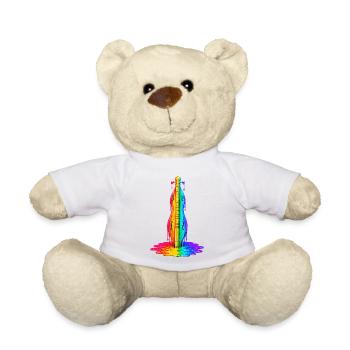 Musiker Zupfinstrument Hackbrett Dulcimer - Teddy - Weiß - Vorne