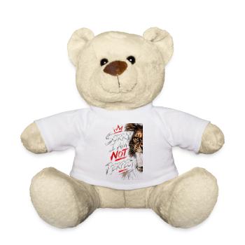 Nicht perfekte Tigerbürsten-Grafik - Teddy - Weiß - Vorne