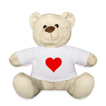Donnez de l'amour avec un coeur - Nounours - blanc - Devant