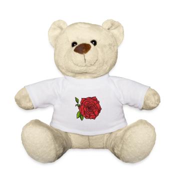Rose blossom - Teddy Bear - white - Front
