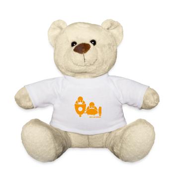 BASSET LOGO orange - Nounours - blanc - Devant