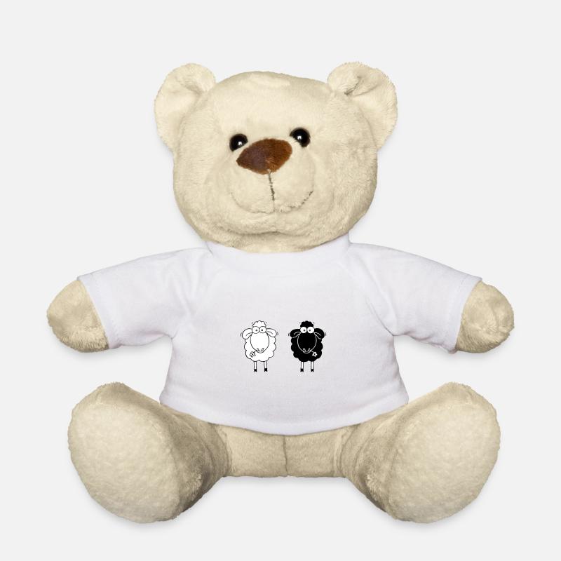 Schafe schwarz weiss - Teddy - Weiß