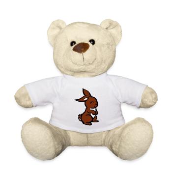 Rabbit / / cute animals - Teddy Bear - white - Front