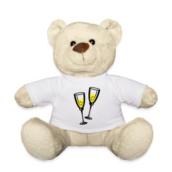 sekt glas wein - Teddy - Weiß - Vorne