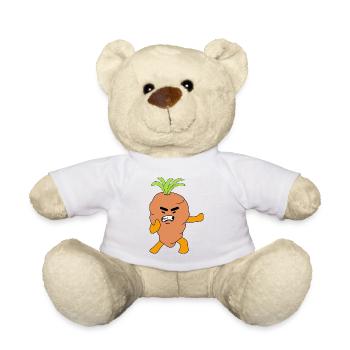 Karate Vegan Karotte Möhre für Baby Jungen Mädchen - Teddy - Weiß - Vorne