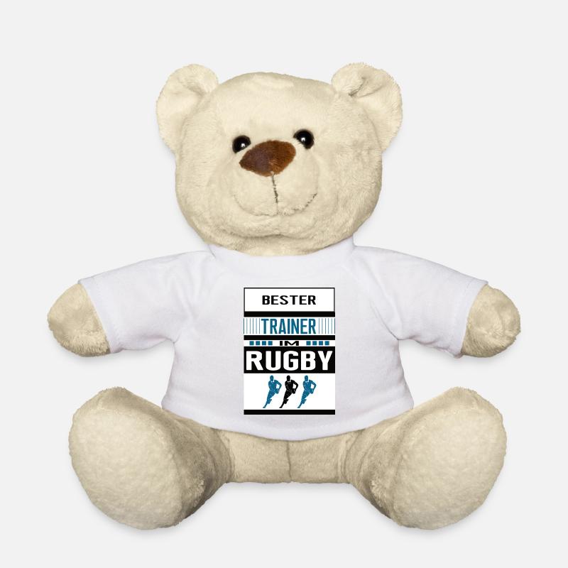 Rugby Trainer Bester Rugbytrainer Rugbymannschaft - Teddy - Weiß