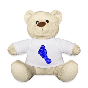 Mosaïque des pieds bleus - Nounours - blanc - Devant