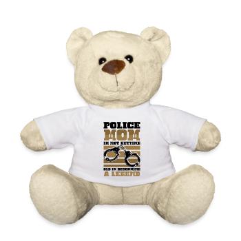 Polizei Polizist Polizeibeamte - Teddy - Weiß - Vorne